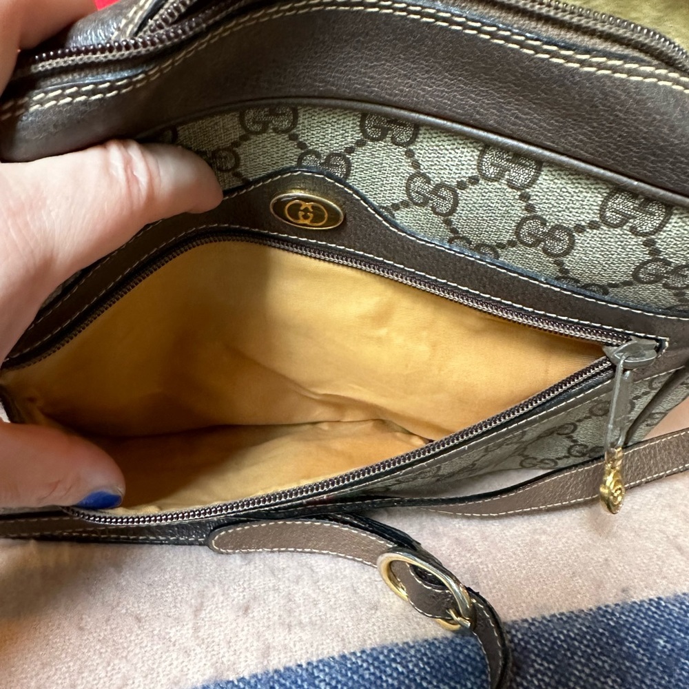 Gucci Vintage Sherry Line Canvas Brown crossbody/shoulder bag - Picture 4 of 14